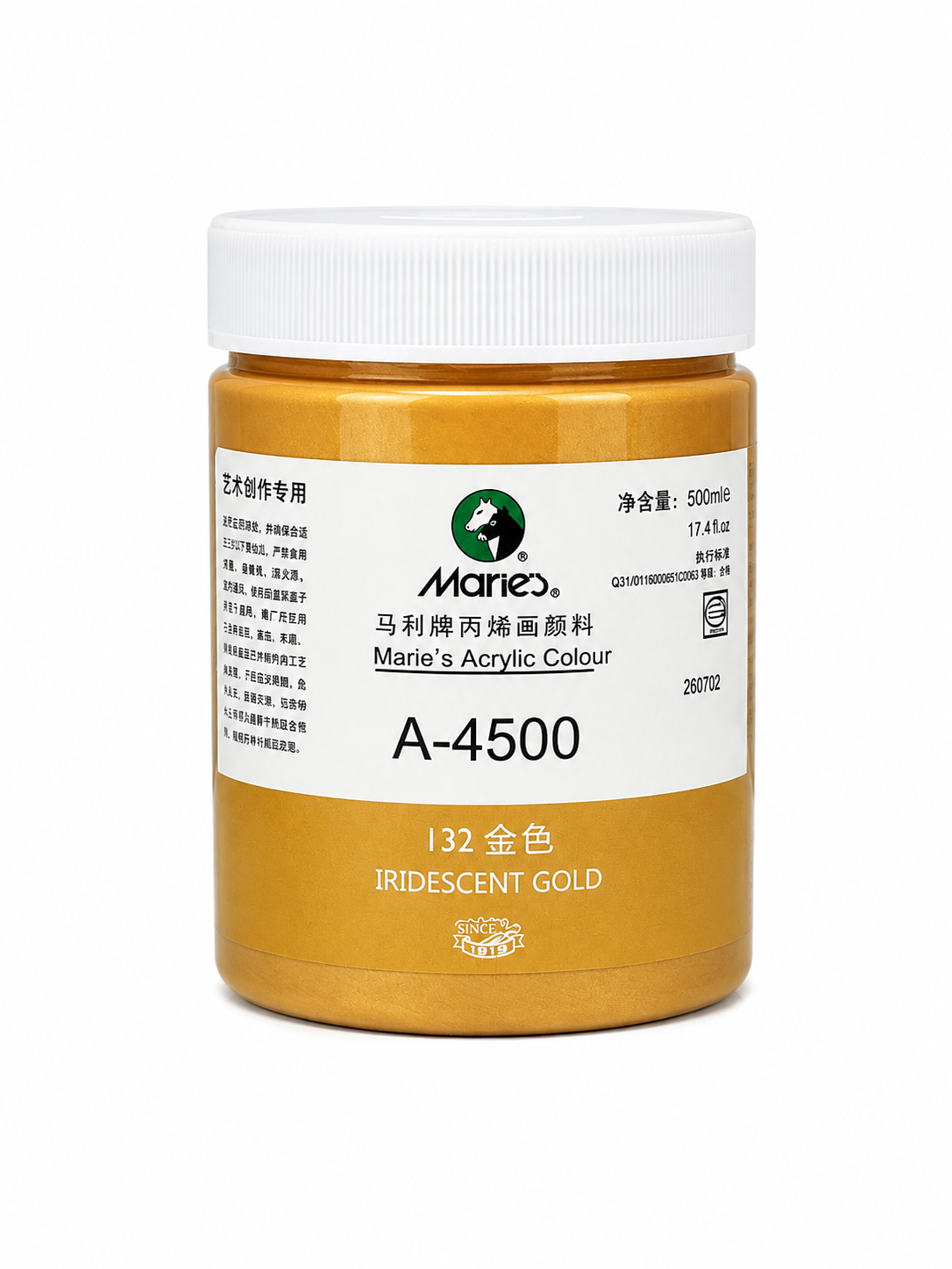 აკრილის საღებავი  A-4500 Maries Iridescent Gold 132